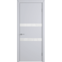 Межкомнатная дверь Ньюта | Эмаль серая | Лакобель белый