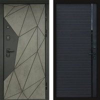 Дверь входная Геометрия Бетон porte black