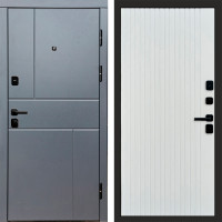 Дверь Termo Door Вертикаль Grey Flat Белый софт