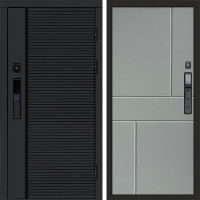 Дверь Termo Door  Smart (Смарт) Black Line Горизонт Grey софт