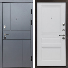 Дверь входная Вертикаль GREY Классика Белый матовый