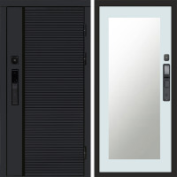 Дверь Termo Door  Smart (Смарт) Black Line Зеркало Триумф Белый софт