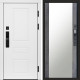 Дверь входная  Smart (Смарт) Орегон White  Зеркало 27 бетон темный