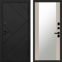 Дверь Termo Door Стоун Black Зеркало 27 Слоновая кость