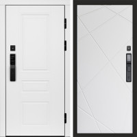 Дверь входная  Smart (Смарт) Орегон White  Лучи белый