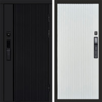 Дверь Termo Door  Smart (Смарт) Твист Блэк (Black) Flat Белый софт