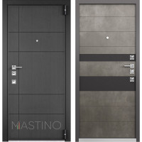 Дверь входная Mastino Forte (Синхропоры графит MS-114 / Бетон темный MS-118)